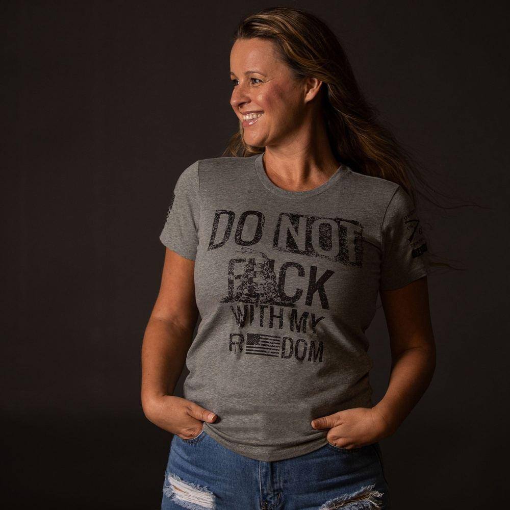 Women's Do Not F*ck With My Freedom Slim Fit T-Shirt - Image 3