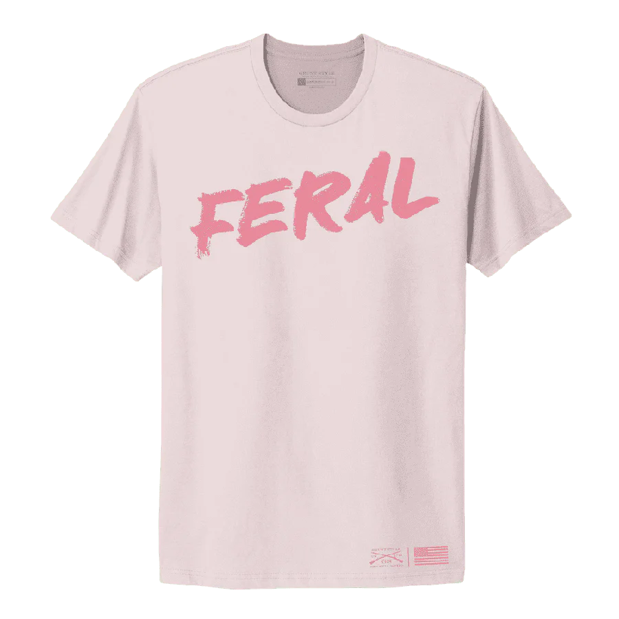 Women's Feral Boyfriend Fit T-Shirt - Light Pink