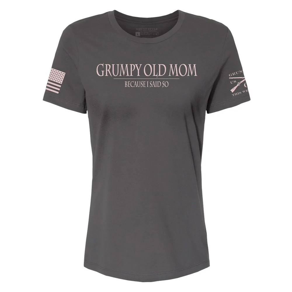 Women's Grumpy Old Mom Relaxed Fit T-Shirt - Asphalt
