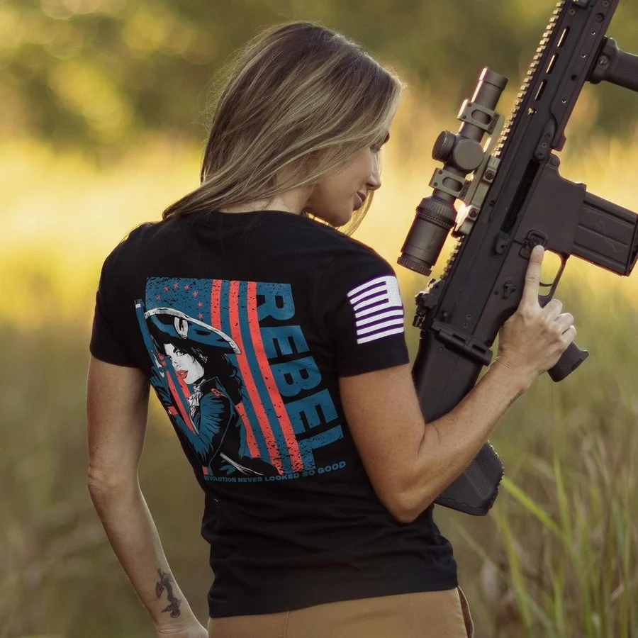 Women's Rebel Slim Fit T-Shirt - Black - Image 2