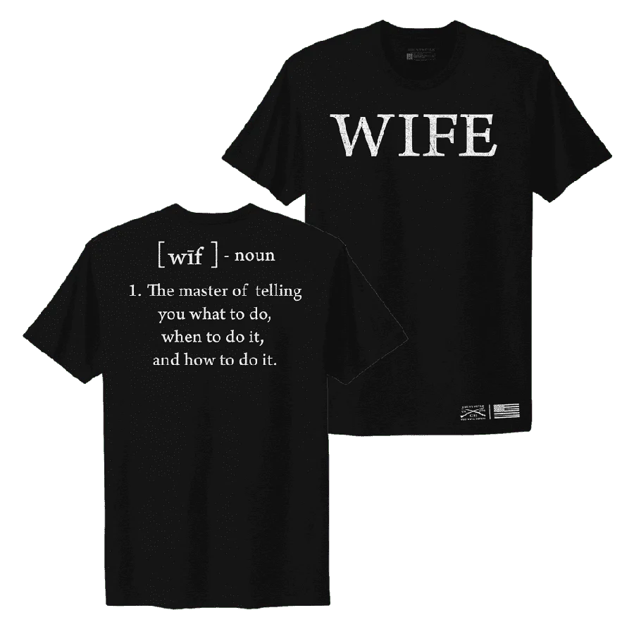 Women's Wife Defined Boyfriend Fit T-Shirt - Black